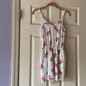 White Floral Romper